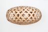 Bamboo Light Hexagonal Ellipse 75, lámpara moderna suspendida de bambú con diseño hexagonal