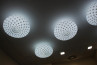 Adamlamp geometry spherical round ceiling light office Merck Hungary Budapest