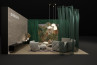 Adamlamp Ellipse Pendant Lights S/ALON Budapest exhibition, DIEGO stand, geometric ceiling pendant light fixtures, 