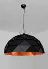 Adamlamp Sun Chandelier Copper 100 Large Suspended Light, Matte Black finish, Triangles system,  