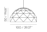 Adamlamp Sun Chandelier Copper 100 dimensions