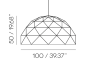 Sun Chandelier 100 sizes, 100 cm diameter, 50 cm height, 