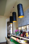 Adamlamp Custom Geometry Lights Yiddishe Mamma Mia Restaurant  