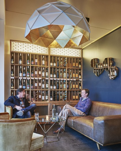 Sun Chandelier Gold 100 / 140 Beckrew Houston Wine Bar