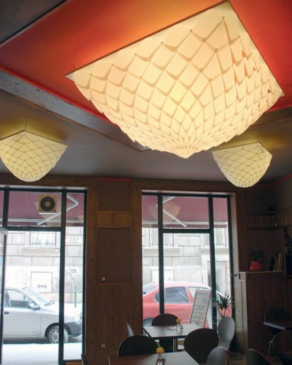 Adamlamp custom design light Chocolate Shop Budapest 