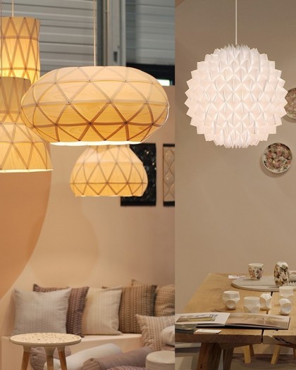 Adamlamp MD10 Otthon Design Construma Exhibition Wood Veneer Lights Modular Faceted Pendant Light 