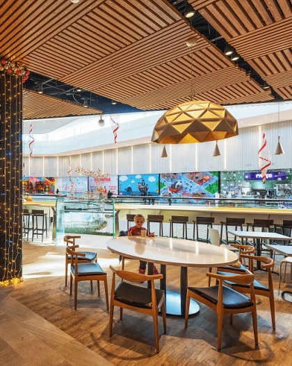 Sun Chandelier Gold 100 Shymkent Plaza Food Court Kazakhstan  