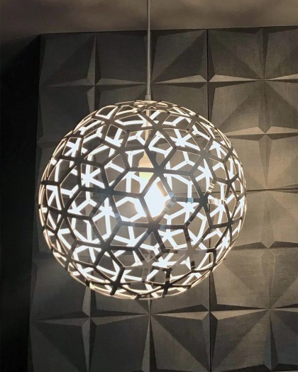 Adamlamp Lattice Light Ball Chrome 45 Pendant Light silver mirror Custom Design Private Apartment