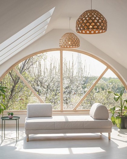 Bamboo Light Hexagonal beehive 50 Half Silens Photo Interior Bamboo ceiling pendant light