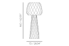 Diamond Grid Floor Light 160 size