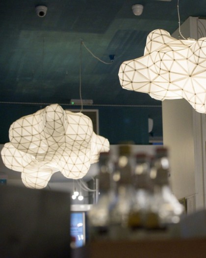 Adamlamp Cloud Light Diamond Grid 70 Pagony Bookstore Budapest Cloud shape design lighting fixtures store ceiling lights