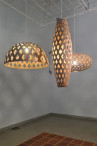 Bamboo Light Hexagonal Dome 80 – Bambus geometrische Lampe