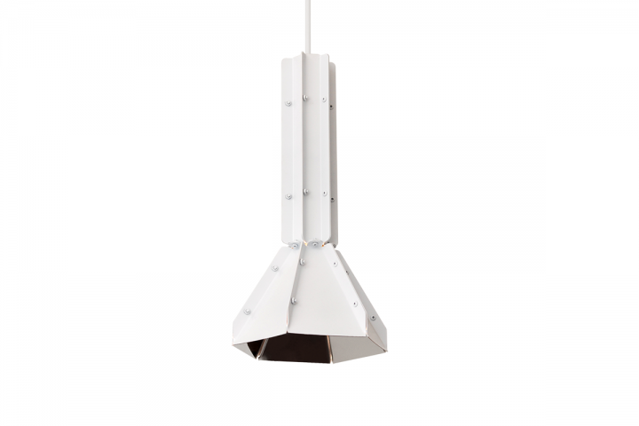 Adamlamp Hexagon Chrome Pendant Light White