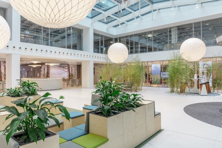 Adamlamp Suspended Extra Large Ball 200 Light Balance Hall lobby Budapest