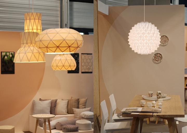 Adamlamp MD10 Otthon Design Construma Exhibition Wood Veneer Lights Modular Faceted Pendant Light 