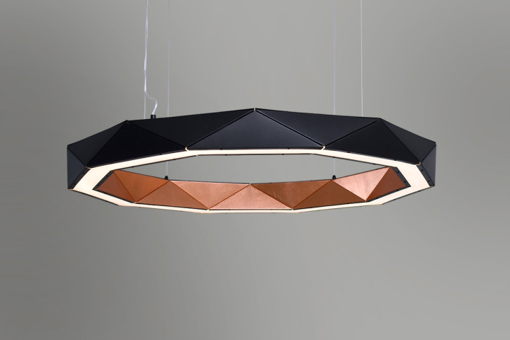 adamlamp sun chandelier ring led light copper 100 light fixtures led luminares matte black silver ten angled 