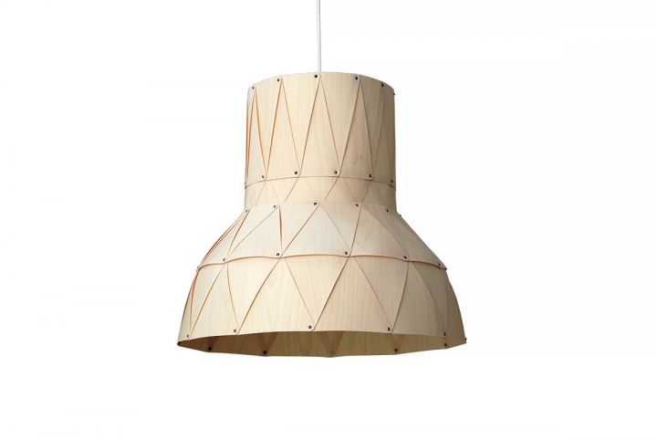 Wood Veneer Light Spherical Open 55 pendant light 