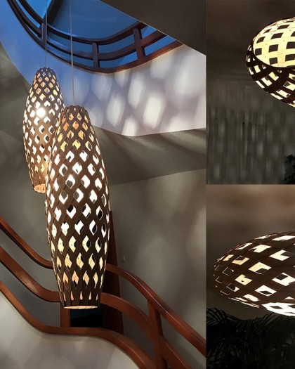 adamlam bamboo design custom ceiling pendant light natural bamboo lghting fixtures