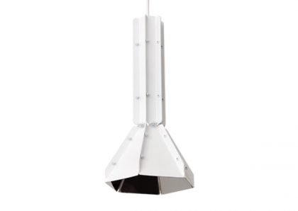 Adamlamp Hexagon Chrome Pendant Light White