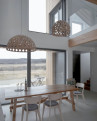 Adamlamp Bamboo Light Hexagonal Pendant Lighing fixtures Private Apartment Sopron Interior 