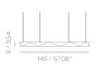 adamlamp sun chandelier ring led light 120 side view sizes