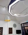 SUN Chandelier RING LED integrated dimmable lighting in exhibition