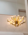 Arm 18 Chandelier Gold 75 - Rostfritt Stål Guldtaklampa