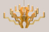 Arm 18 Chandelier Gold 75 Elegant guldkrona med 18 ljushållare