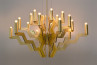Arm 18 Chandelier Gold 75 Designer-ljuskrona med guldaccen