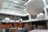 Adamlamp Suspended Extra Large Ball 200 Light Balance Hall lobby Installation