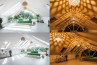 Bamboo Light Hexagonal beehive 50 Half Silens Photo Interior Bamboo ceiling pendant light