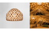Bamboo Light Hexagonal beehive 50 Half Silens Photo Interior Bamboo ceiling pendant light