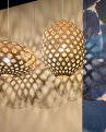 Bamboo Light Hexagonal Beehive 50 Bambu lampa perfekt för minimalistisk inredning