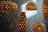 Adamlamp Bamboo Light Hexagonal Pendant Light HFDA Budapest Select Exhibition Milano Natural Bamboo Ceiling Lights 