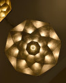 Geometric lighting objects presented as design installation