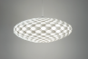 C 2 Pendant light, white pendant light fixture, lights on, diffuse light,  
