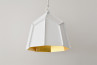 Deltoidal Faceted Light Gold 43 - Guldrunka Geometrisk Lampor för Restauranger