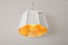 Deltoidal Faceted Light Gold 43 handgjord gyllene pendellampa