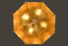 Deltoidal Faceted Light Gold 43 premium gyllene pendellampa