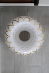 Diamond Grid Floor Light Gold 160