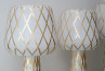 Diamond Grid Floor Light Gold 160