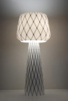 Diamond Grid Table Light light 100, light on, illuminated grid structure