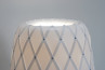 Diamond Grid Table Light, light on, top view, 