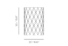 Diamond Grid Wall Light 30 – Högkvalitativ modern vägglampa size