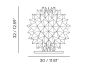 Adamlamp Modular Faceted Light Ball 30 Table Lamp dimensions