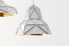 Octagon Fat Gold Faceted Light, suspended light, 