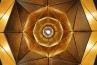 Octagon Fat Gold Faceted Light, suspended light, 
