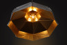 Octagon Wide Gold Faceted Suspended Light, Octagon shape, 