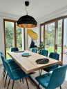 Adamlamp Sun Chandelier Copper 70 matte black interior private home Veresegyház