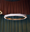 Discover the Sun Chandelier Ring Light, featuring a striking geometric design and a frosted diffuser that enhances any modern interior with a warm glow.